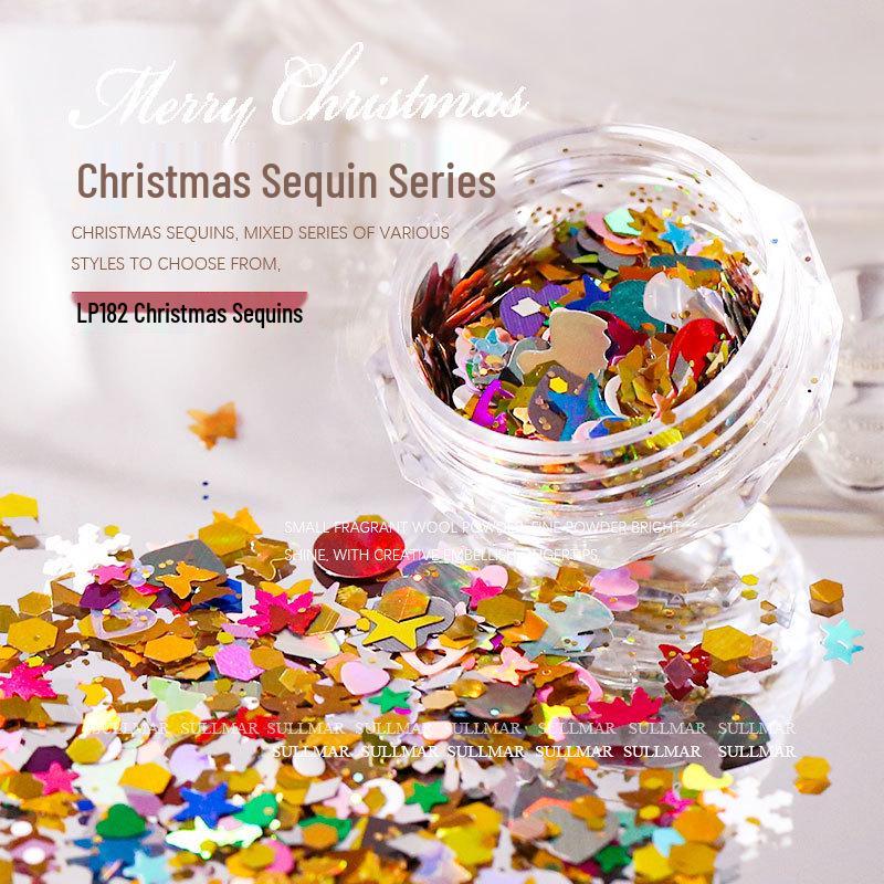 

Nail Art 3D Christmas Sequin Flakes - Mixed Sizes for Autumn/Winter