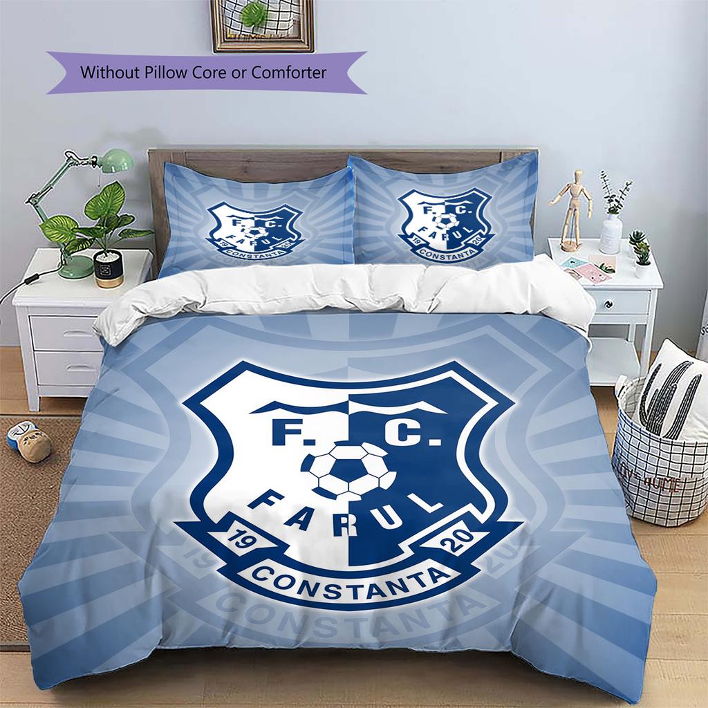 Biancheria da letto con motivo Farul FC Decorazione per la casa Regalo di compleanno (1 * copripiumino + 2 * federa, senza nucleo)