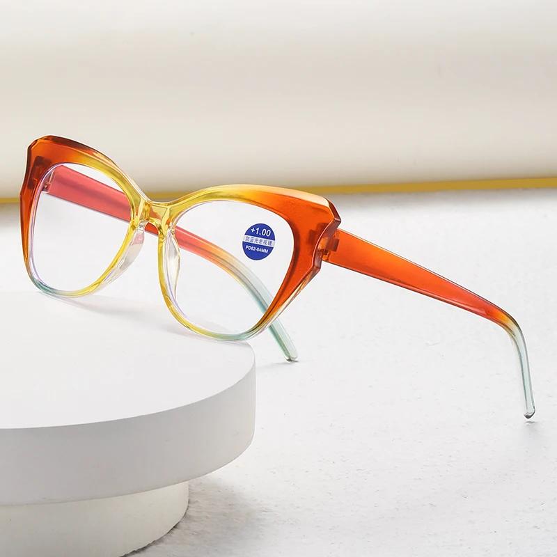 Fashion Women Cat Eye Reading Glasses Fashion Hyperopia Presbyopia Eyewear Men Anti Blue Light Reading Eyeglasses +1.0 +1.50