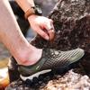 Wiosenne nowe buty do brodzenia na świeżym powietrzu Oddychające buty turystyczne Męskie siatkowe buty turystyczne Amfibie trampki do brodzenia