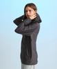 Leijibi Tech Flow Hydro Performance Loose Fit Hooded Zip-Up Rash Guard W Charcoal
