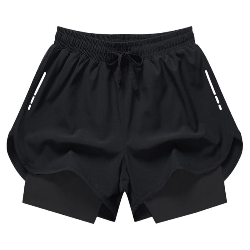 Junwen Men s Quick-Dry Double-Layer Swim Trunks