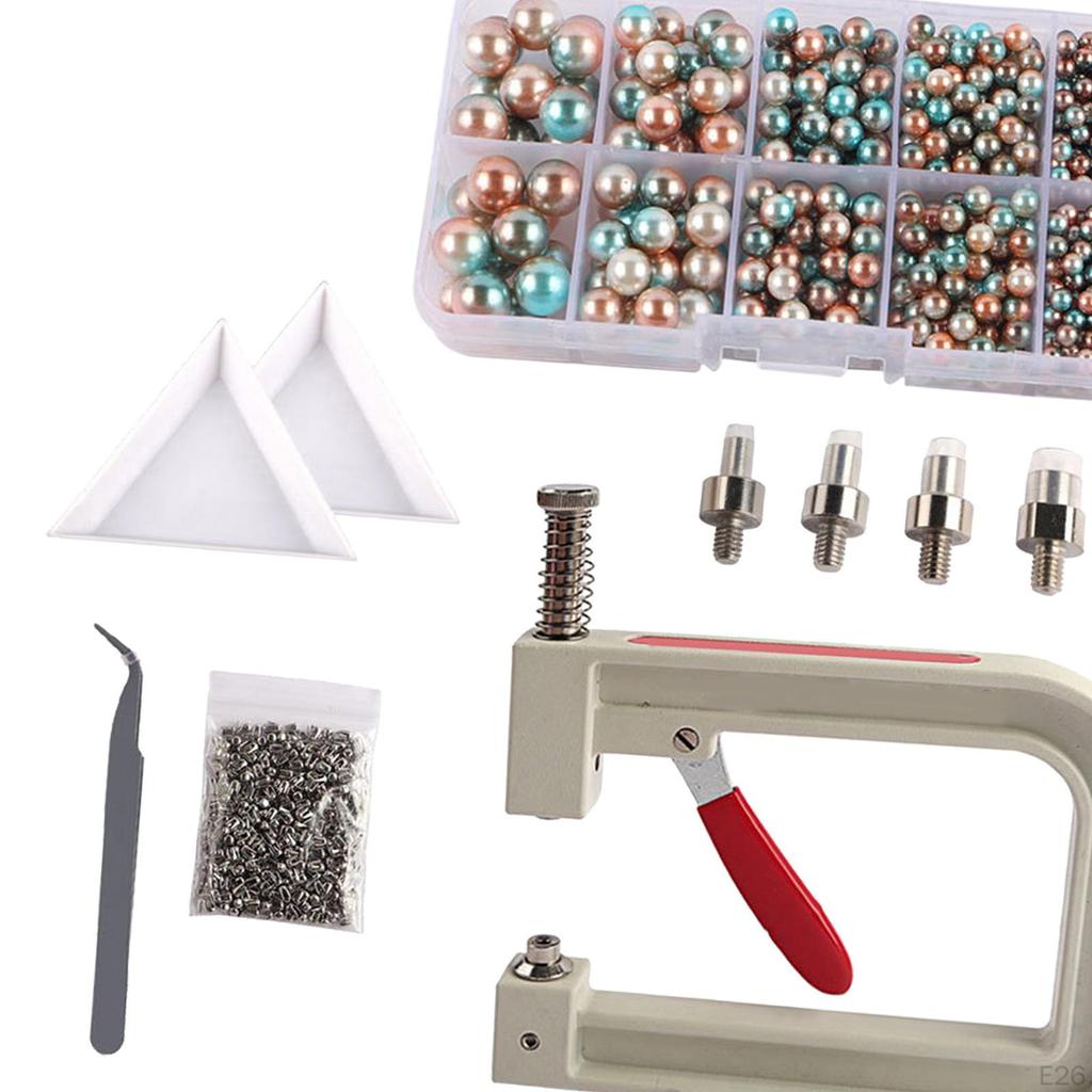 Hand Press Pearl Setter Tool Beads Punching Machine Handmade Setting