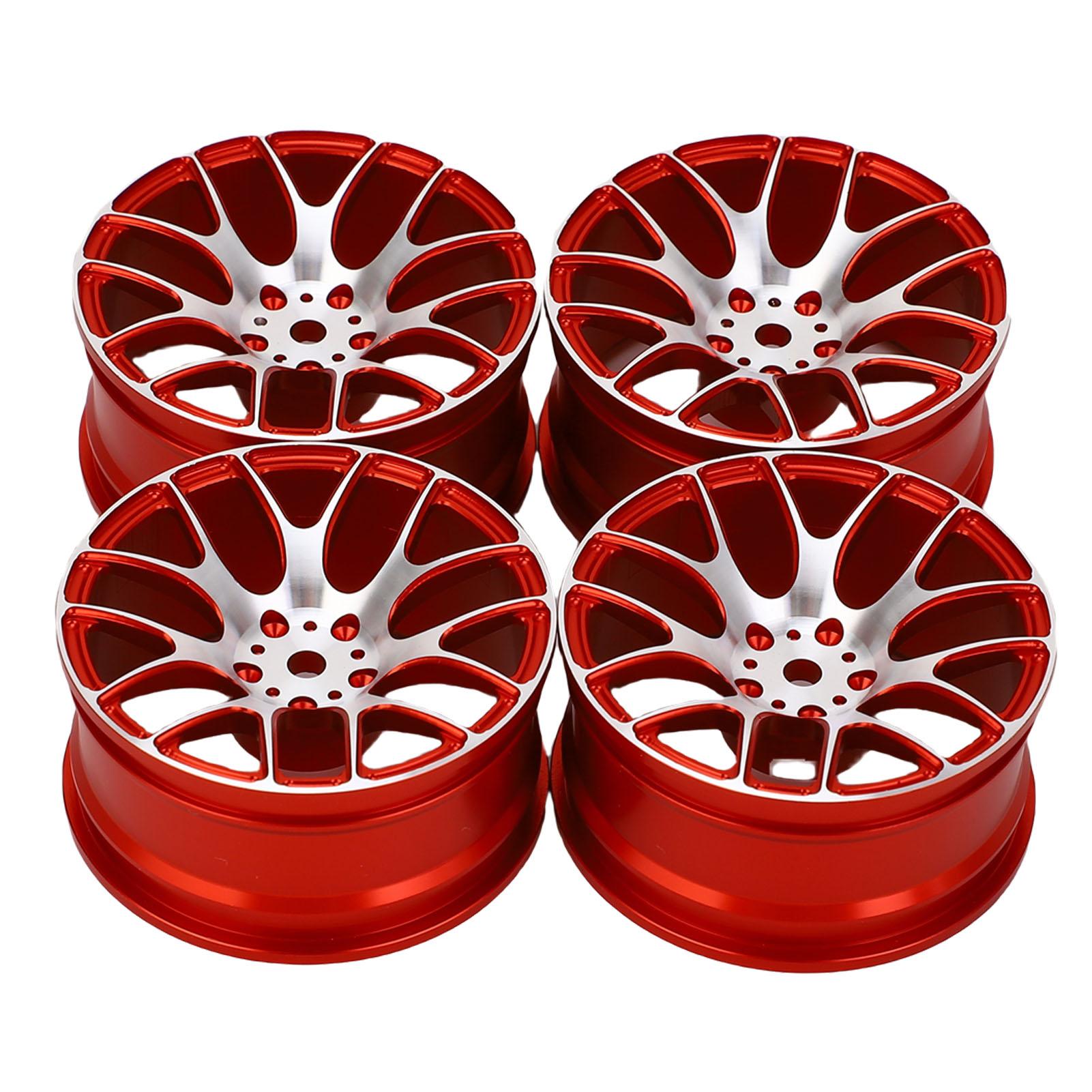 

4PCS RC Wheel Hubs Replacement for MN128 MN86 G500 1/12 Aluminium Alloy RC Car Wheel Rim Hub Red