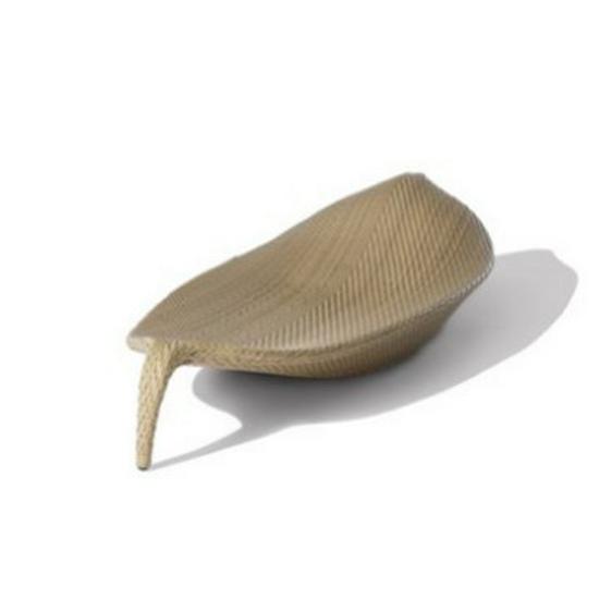 Шезлонг из ротанга Leaf для улицы: Водонепроницаемое плетеное кресло для балкона, бассейна и пляжного отдыха