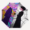 1PC Wednesday Automatic Open/Close, 8-Rib Durable Frame Compact Travel Umbrella for Men & Women S1222050