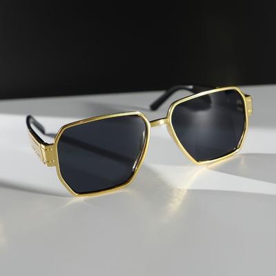Retro Polygonaal Afslankende Zonnebril Unisex Modieus Punk Stijl Dansfeest Bril Heren Dames Vierkant Gezicht Geschikt