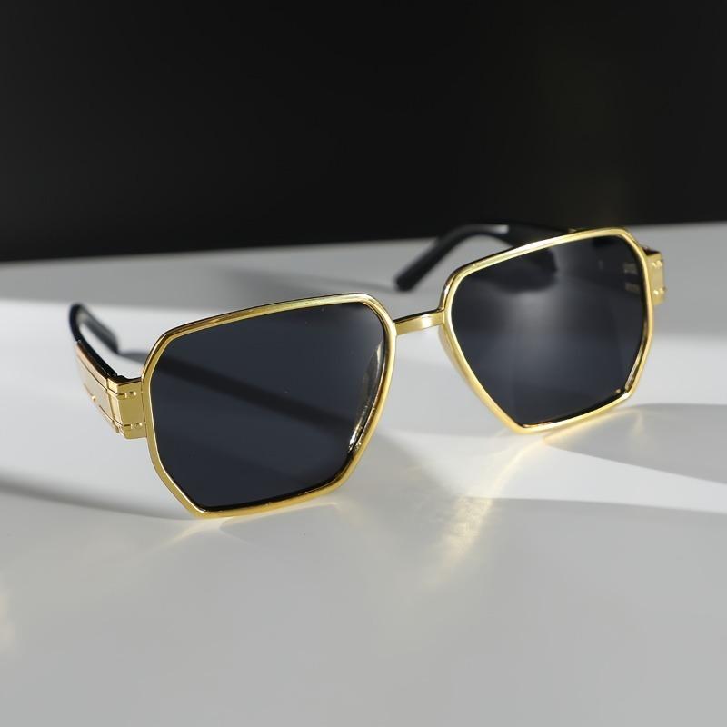 Retro Polygonal Slimming Sunglasses Unisex Fashionable Punk Style Dancing Party Glasses Men's Women's Square Face Suitable