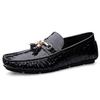 Men's Embossed Cowhide Moccasins - Slip-On Casual Leather Driving Loafers 