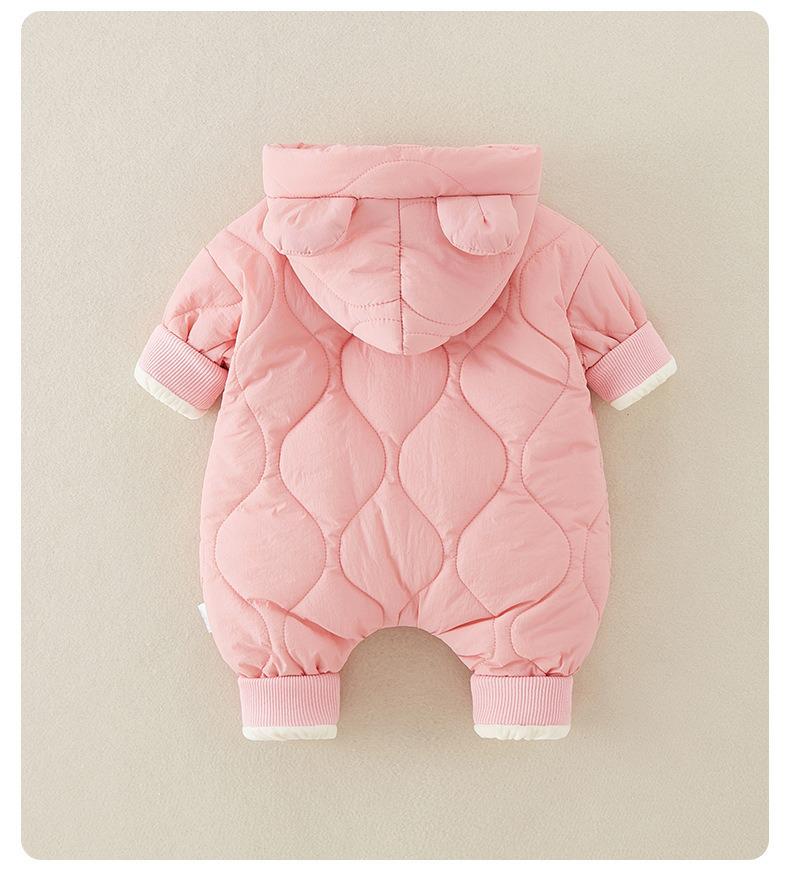 Class A Baby Autumn & Winter Quilted Jumpsuit - Warm Cotton-Padded Newborn Crawling Suit