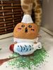 Plush Bear Joke Pendant With Embracing Hazelnuts Sushi And Designs Mermaid