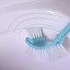Plastic Toilet Brush Holder Set Bathroom Cleaning Kit Cleaner Curved Toilet Cleaning Brushes Househo