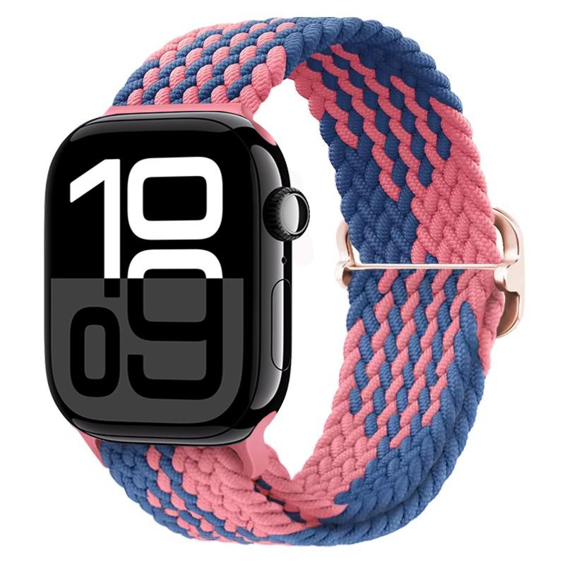 Nylon Braided Loop Band for Apple Watch Ultra/2 49mm 10 9 8 7 46mm 45mm 41mm 6 5 4 SE 44mm 40mm Elastic Strap for iWatch 3 42mm