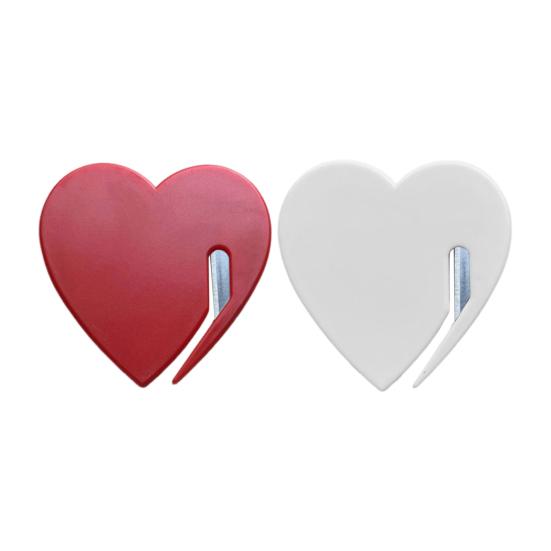 Christmas Paper Cutters Heart-Shaped Envelope Opener Gift Wrapping Tool Safe Plastic Paper Trimmer for Craft Letters Wrapping