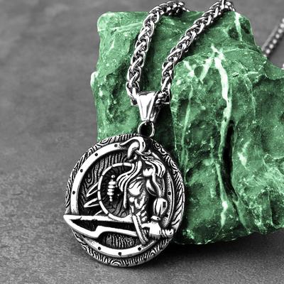 İskandinav Viking Savaşçı Kolye Erkekler için Paslanmaz Çelik Moda Kalça Kalça Bildirimi Kolye Kolye Thor Mjolnir Charm Takı
