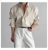 Men's Black Vertical Stripe Long Sleeve Shirt - High-End Casual Business Style, Iron-Free, Button-Down.