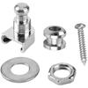 Bestgle 4 pcs guitar strap lock pins silver metal anti-slip strap pins silver instrument electric...
