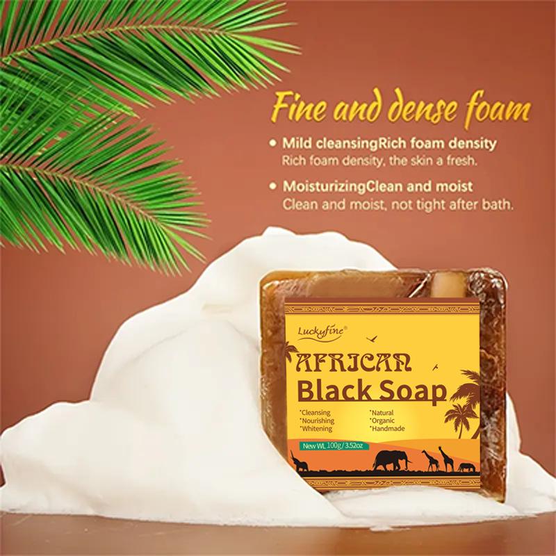 African Black Soap Deep Cleanse Moisturizing Exfoliating Soap Body Cleanser Handmade Soap