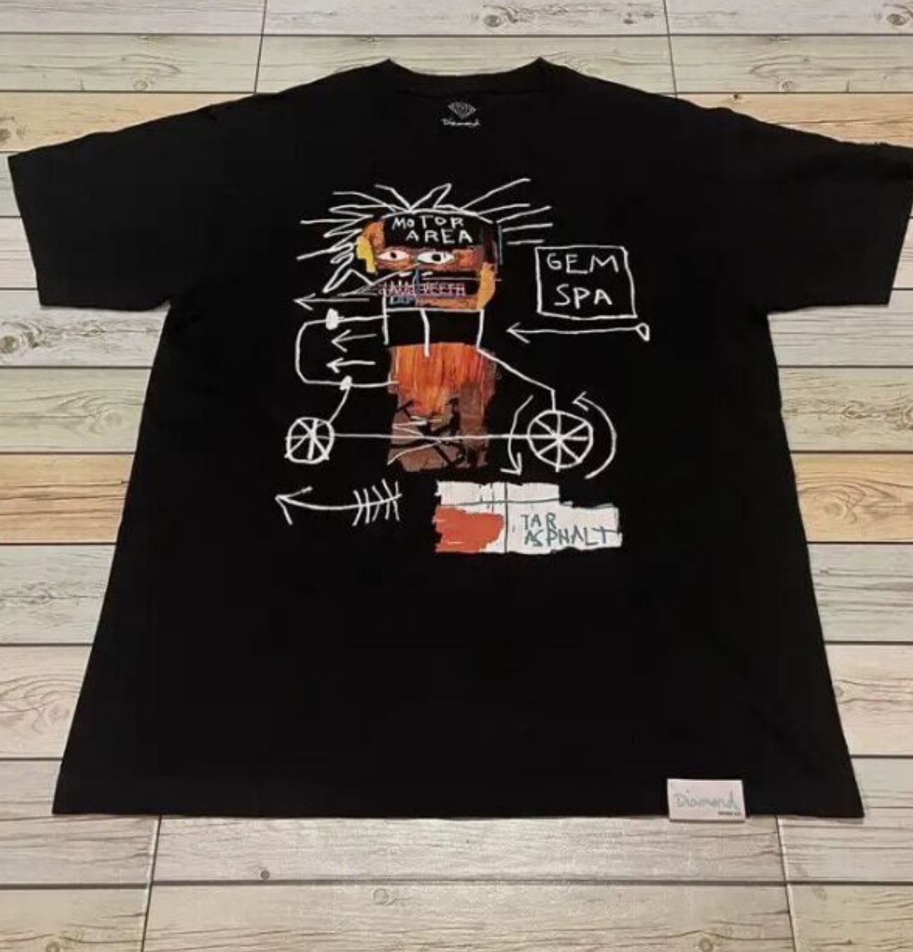 Diamond Supply x Jean_Michel Basquiat Streetwear Art Shirt Men Women XL