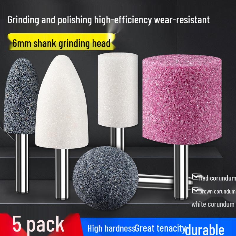 

6mm Diamond & Corundum Grinding Wheel for Electric Grinders - Ideal for Metal Rust Removal Brown Corundum - Peach 6x16 (5 pcs)