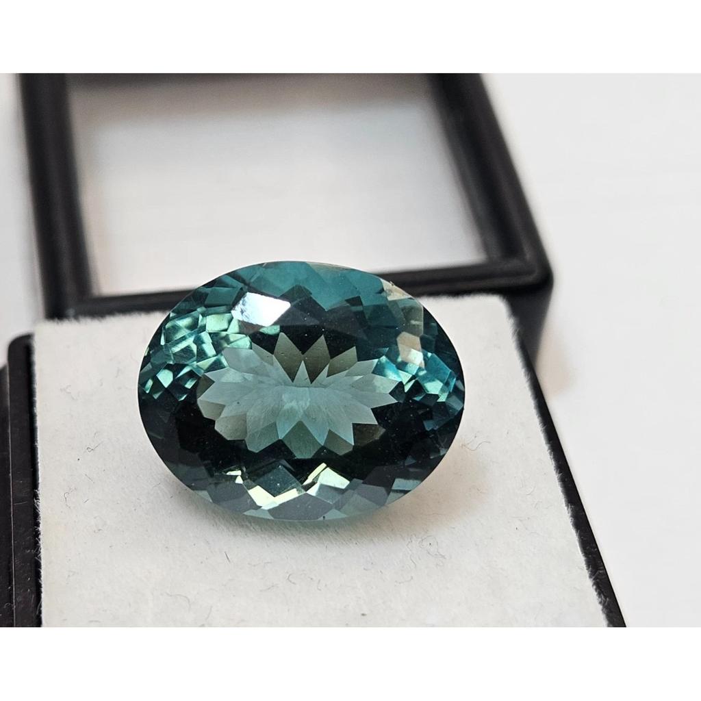 Stunning Teal Blue Tourmaline Making Oval Cut 9-10 Ct Loose Gemstone