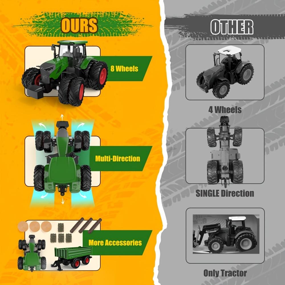 1/24 Scale Tractor Toy,Push and Go Toy Cars for Halloween Christmas Birthday Gifts.