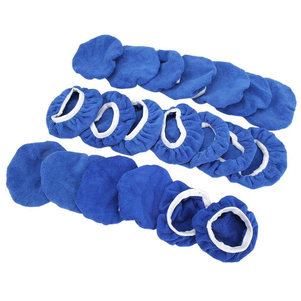 20 Bucăți Tampoane Bonetă Lustruire Auto Microfibră Ceruire Lustruire Husă pentru Mașini de Lustruit Auto de 5 la 6 inci