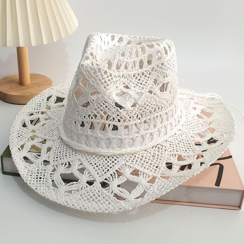 New summer men s and women s hand-woven straw hats. Hat shells decorated. Casual vacation beach Panama hats.