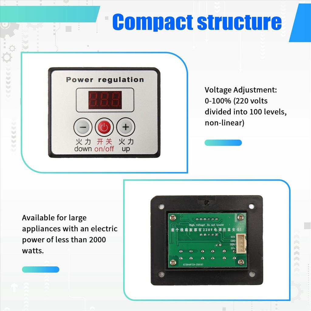 A78U 4000W AC SCR Voltage Regulator Dimmer Electric Motor Speed Temperature Controller for Water Heater Motors with Switch