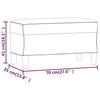 349373 vidaXL Bench Bordeaux 70x35x41 Cm Fabric