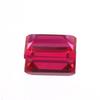 Certified 37 Ct Natural Burmese Blood Red Baguette Cut Ruby Loose Gemstone