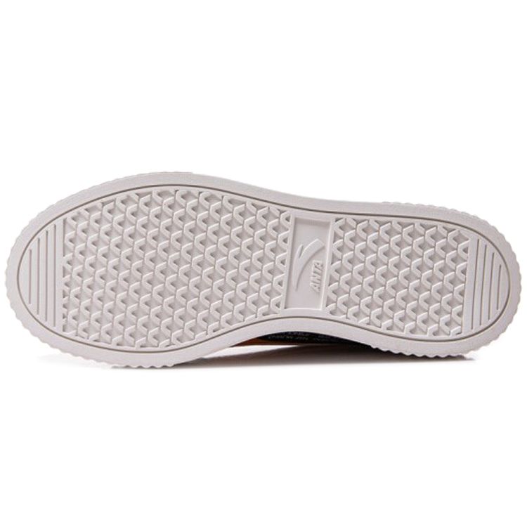 Anta Trendy Casual Thick Sole Low Top Skate Shoes Men Sneakers White Yellow 112028026R-2