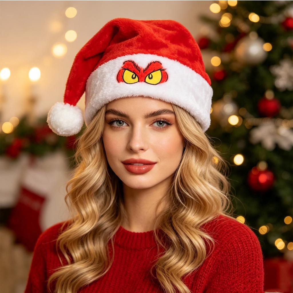Adult and Kids Christmas Santa Hat for Holiday Party and Winter Festive Costume