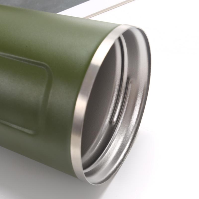 1Pc New Creative 304 Stainless Steel Coffee Cup Light Luxury High-end Office Double-layer Portable High-value Coffee Cup