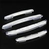 8 Pcs Black+Transparent PVC Universal Car Door Edge Scratch Anti-Collision Strip