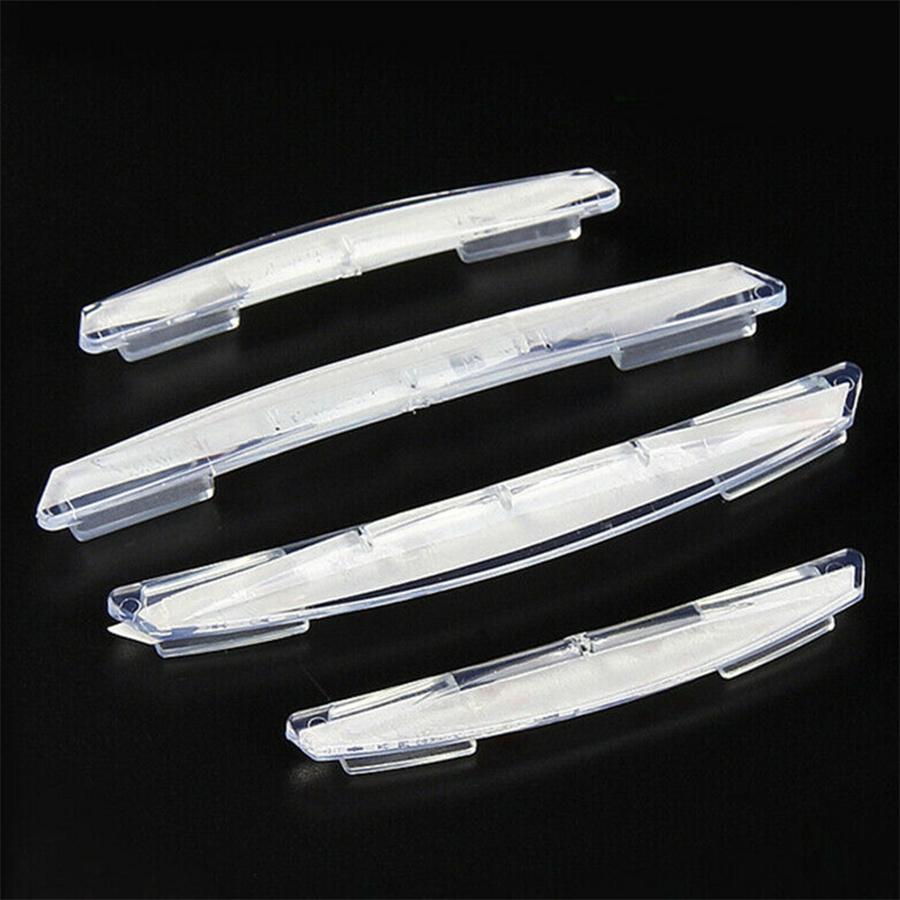 8 Pcs Black+Transparent PVC Universal Car Door Edge Scratch Anti-Collision Strip