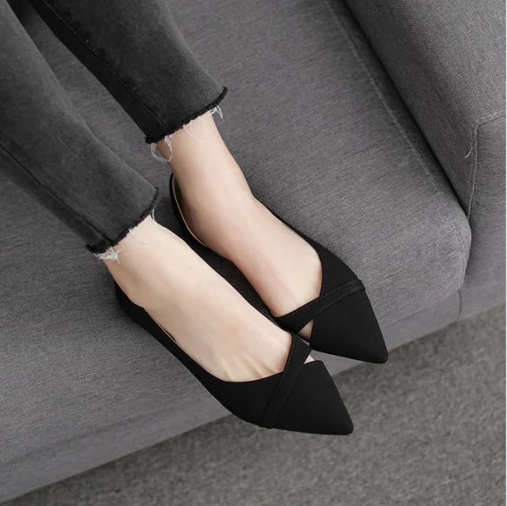 Fashion Fashion Casual Flat Shoes Woman New Summer Breathable Comfortable Soft-soled Single  Pointed Toe Shallow 2024