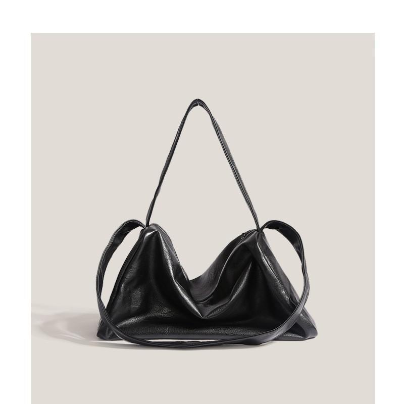 

Korean Soft Leather Large-capacity Bag Women s Cross-body 2025 New Style One-shoulder Underarm чёрный
