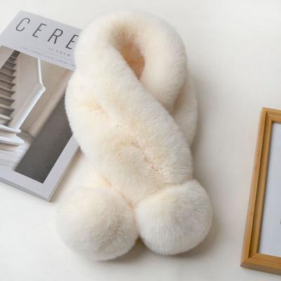 Winter Damen Vielseitiger Kaninchenhaar Schal Koreanische Version Schal Winter Warmer Schal