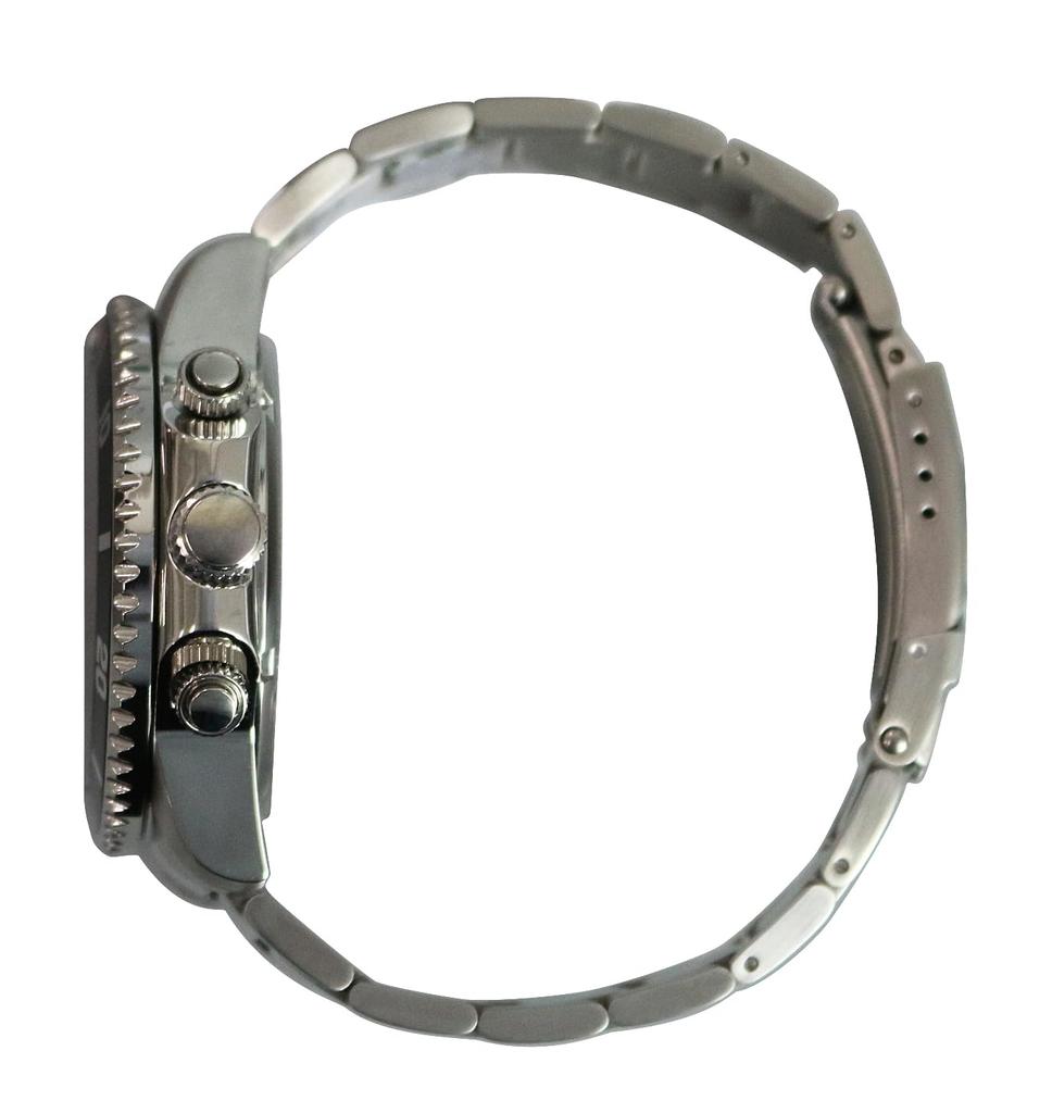 Solar Datum und Tag Welt USB Ladegerät 20 ATM Wasserdicht [ARTSTATE AS3210] Herren Funkuhr, Anzeige, Zeit, Inklusive, (Silber)