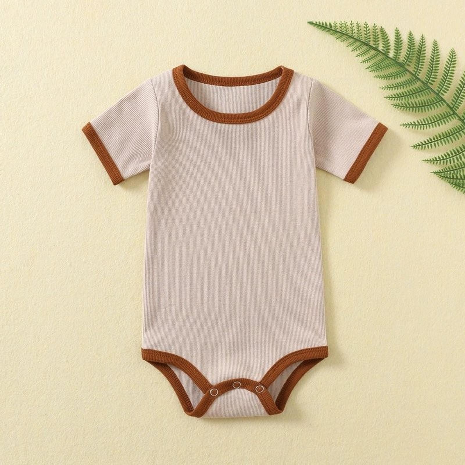 

Infant Toddler Girl Fashion Collar Onesie 18M бежевий