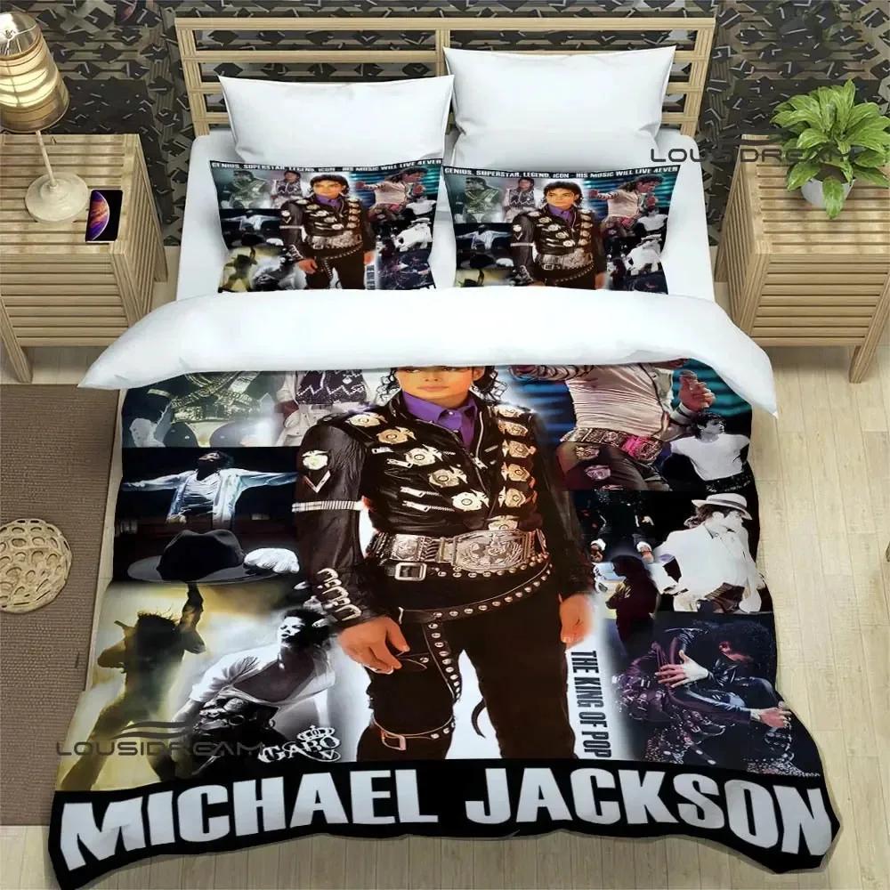 3D Print Michael Jackson Bedding Set Double Twin King Duvet Cover Comforter Pillowcase Boys Girls Adults Bedroom