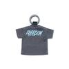 FREEDOM Mini Bag Print T-Shirt Keyring (Dark Gray/Blue)