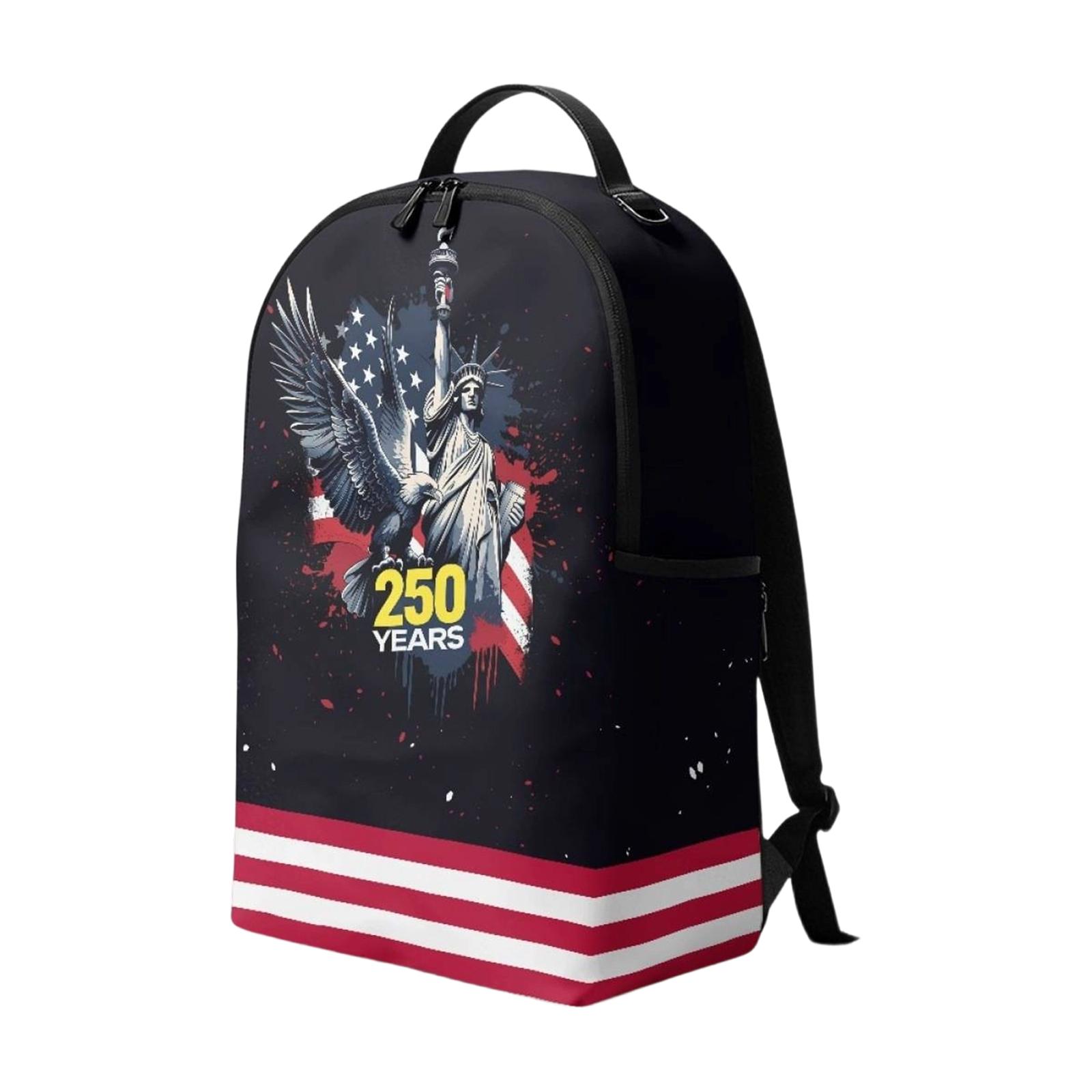 

USA 250th Anniversary Daily Backpack Student Schoolbag Outdoor Bag Ideal Gift For Nurses And Teachers One Size