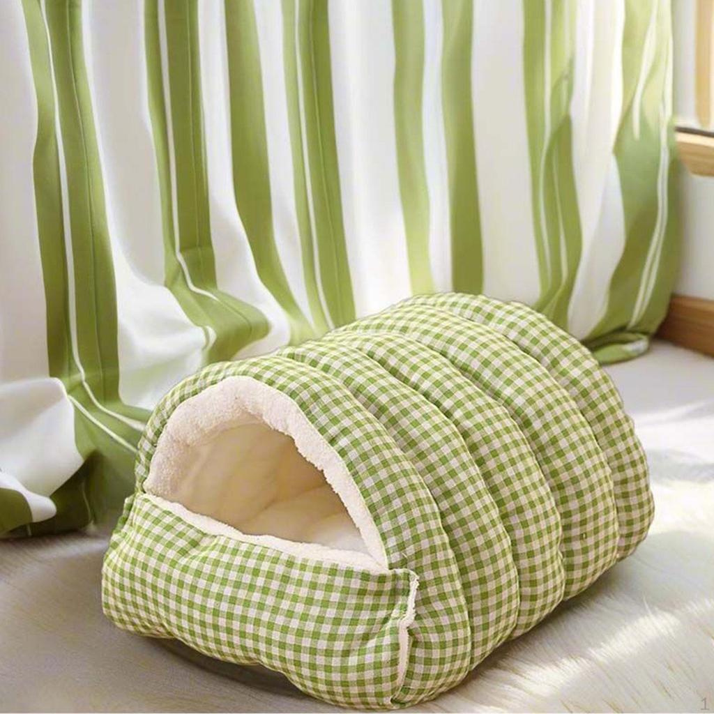 Cat House Dog Bed with Cushion Self Warming Nest Kennel Warm Soft Nest, for Puppy Small