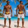 Summer Party Favorite Novelty Men Board Shorts Fake Denim 3D Print  Drawstring Shorts For Beach Pool Funny Prank Outfit