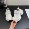 2025 Spring and Summer New 7cm Muffin Bottom Breathable Dad Shoes Women's Small Fashion Versatile Casual Sports Shoes Tide