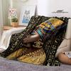 Egyptian Pictograph And Symbol Printing Blanket Fashion Warm Blankets Home Travel Soft And Comfortable Blanket Birthday Gift