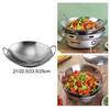 Stainless Steel Wok Pan for Home and Restaurant Stir-Frying