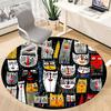 1pc Cat Party Office Round Area Rug, Indoor Mat Suitable ForOffice, Under Office Chairs Bedroom Living Room Home Decor, Room Decot149